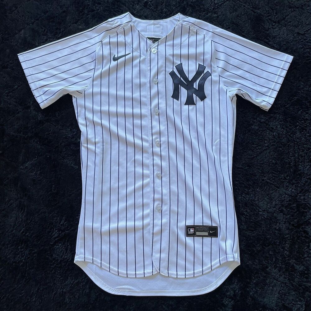 Men Sz 40 M Nike Elite New York Yankees Home USA Made Baseball White Pinstripes